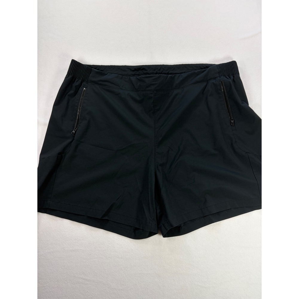 Columbia PFG Performance Fishing Gear Shorts Womens 2X Black Zipper Pockets 5in